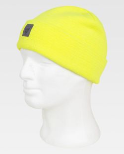 Gorro liso de punto con vuelta en el bajo