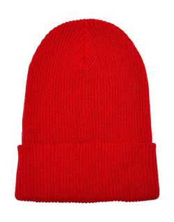 Gorro punto canalé de hilo reciclado