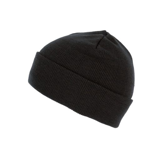 Gorro reciclado com dobra  tricotada