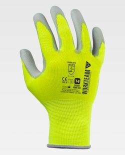 Guante de color Amarillo Flúor+Gris | Protección