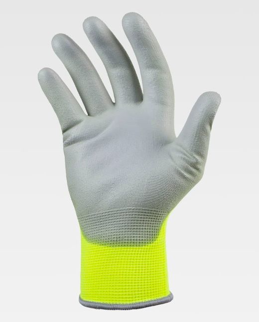 Guante de color Amarillo Flúor+Gris | Protección