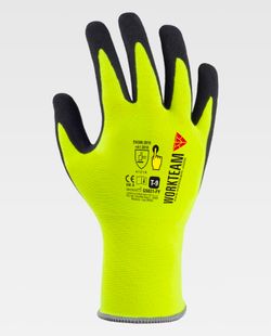 Guante de color Amarillo Flúor+Negro | PROTECCIÓN