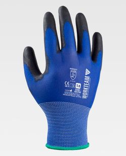 Guante de color Azulina+Negro | Protección