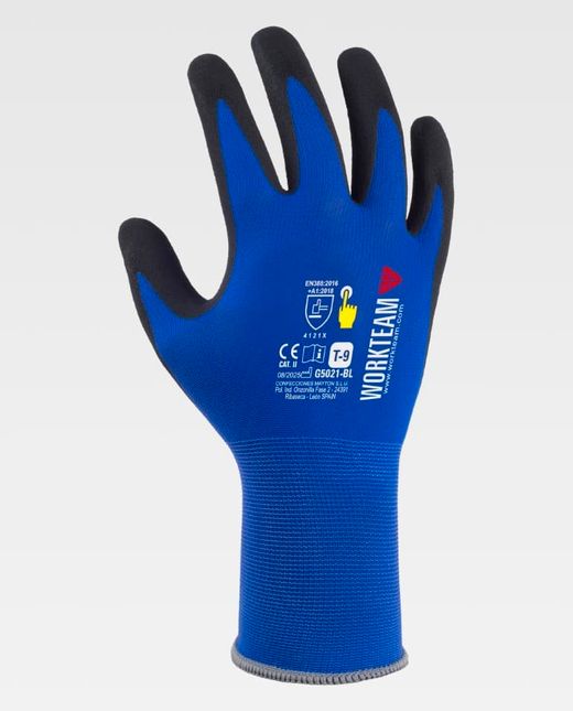 Guante de color Azulina+Negro | PROTECCIÓN