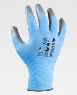 Guante de color Celeste+Gris | PROTECCIÓN