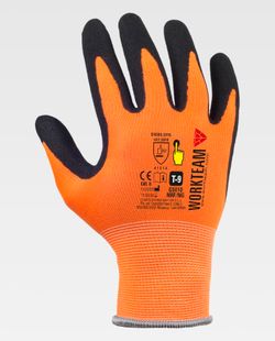 Guante de color Naranja Flúor+Negro | PROTECCIÓN