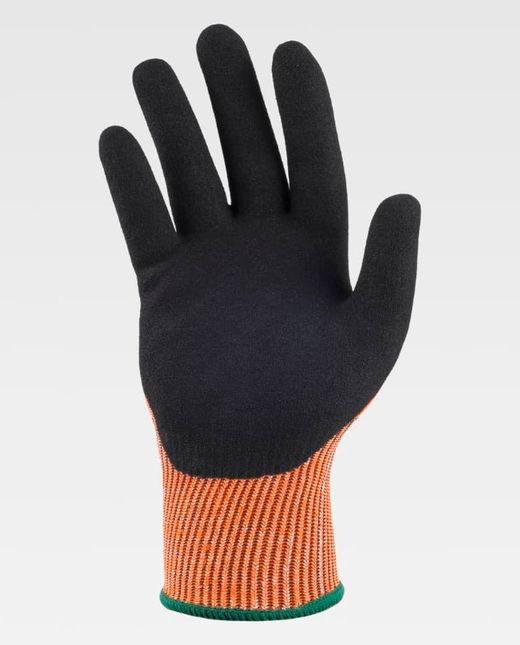 Guante de color Naranja Flúor+Negro | PROTECCIÓN