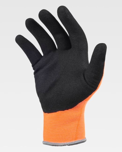 Guante de color Naranja Flúor+Negro | PROTECCIÓN