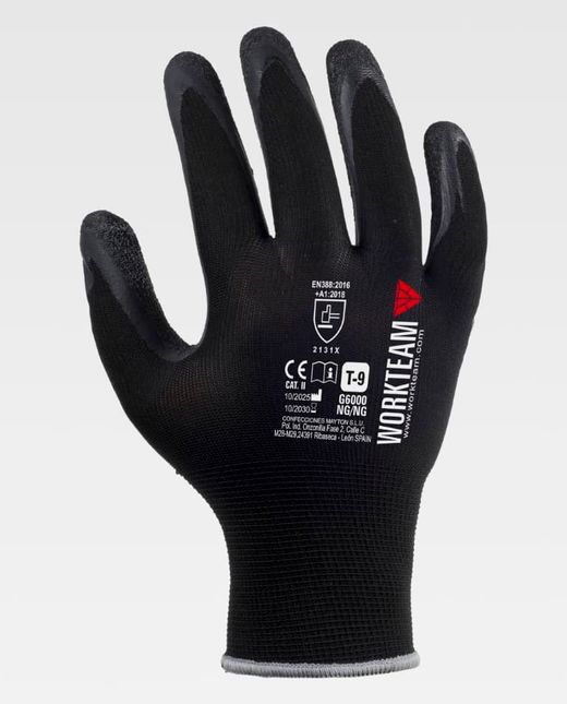 Guante de color Negro+Negro | PROTECCIÓN