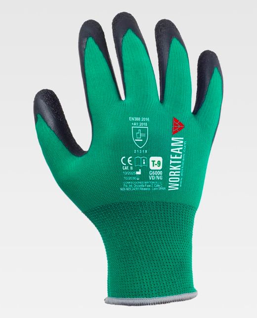 Guante de color Verde+Negro | PROTECCIÓN