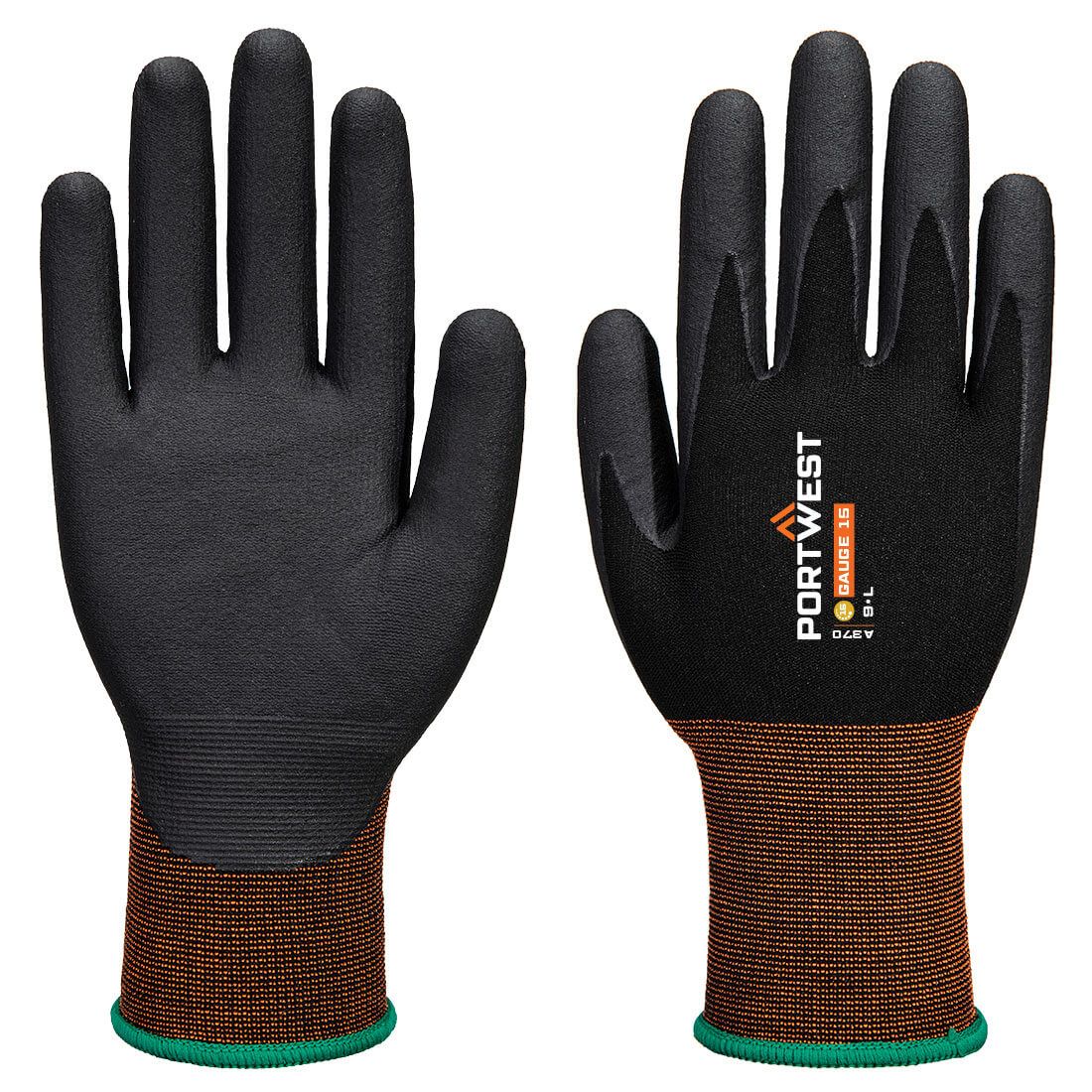 Guante de microespuma de nitrilo GP Grip 15 Negro