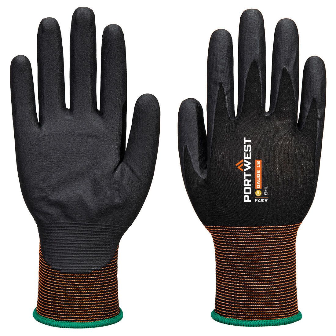 Guante de microespuma de nitrilo GP Grip 18 Negro