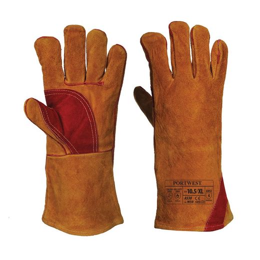 Verstärkter Schweisserschutz-Handschuh mit Stulpe