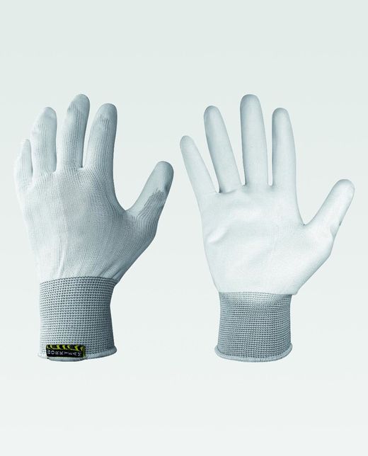 Guantes de PU, dorso fresco de poliester Blanco PACK 12 und