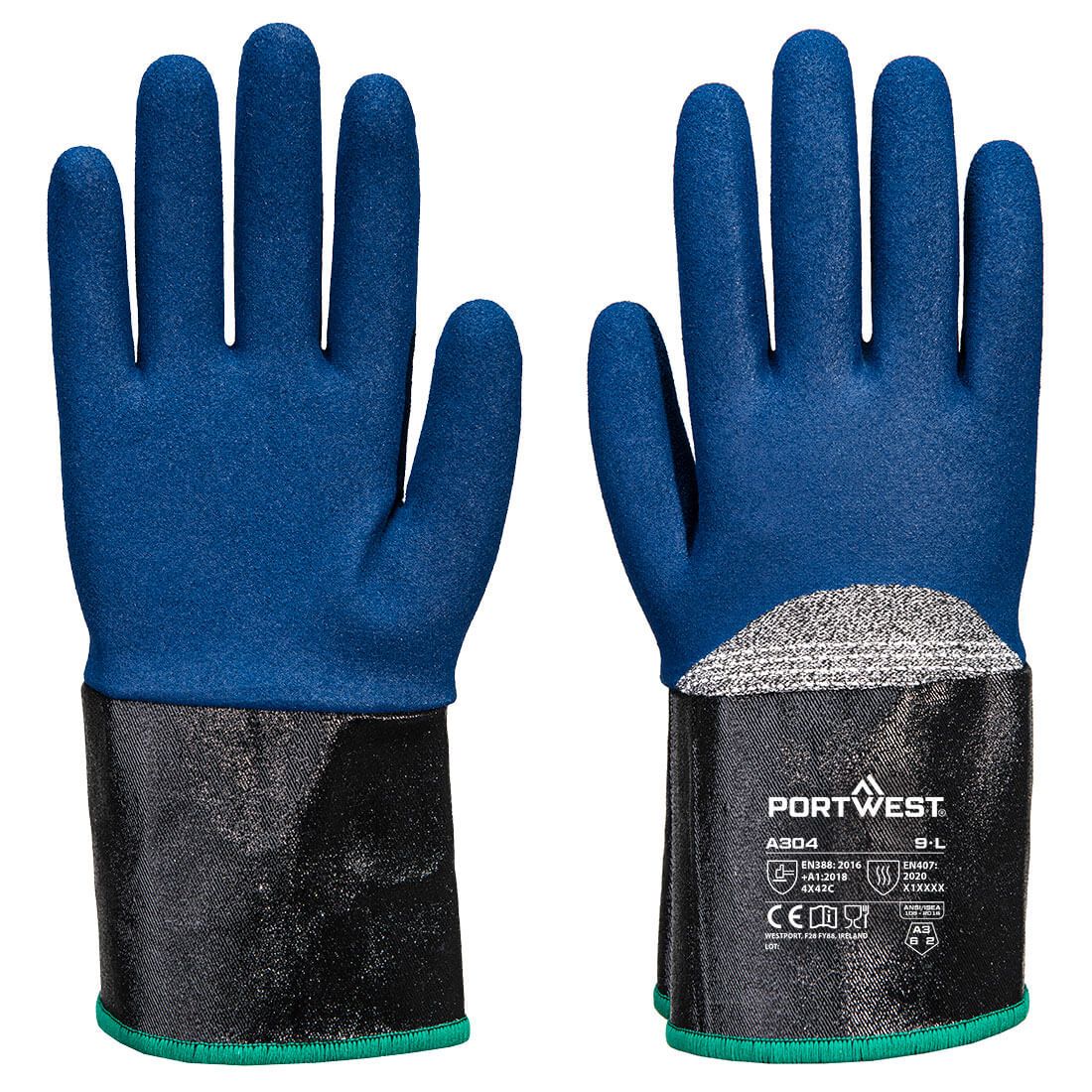 Guantes Grip C13 Nitrile Foam Extend Cuff Glove Gris/Azul