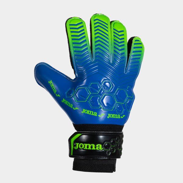 Calcio Goalkeeper Gloves Royal Blue Fluor Green 4