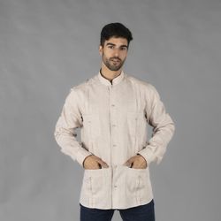 Guayabera Hombre Cuello Mao Borneo