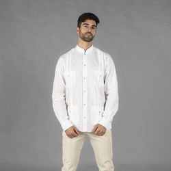 Guayabera Hombre Cuello Mao Borneo