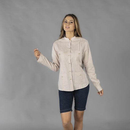 Guayabera Femme Col Mandarin Isabela