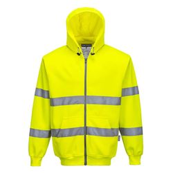 Hi-Vis Zip Front Hoodie