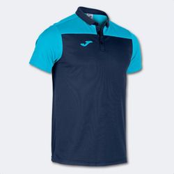 Hobby Ii Short Sleeve Polo Navy Fluor Turquoise