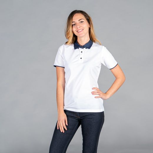 Polo Mujer  Cuello Camisero Tejano "Redline"