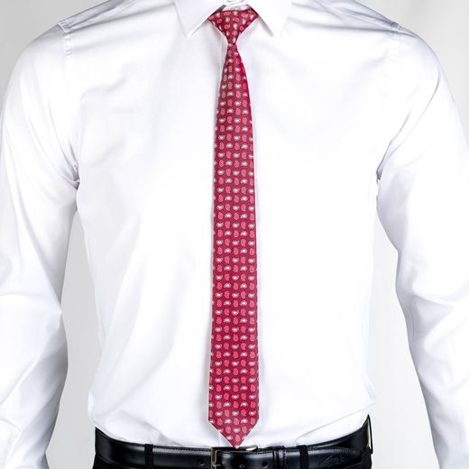 Corbata Con Nudo De Pala Estrecha Jacquard