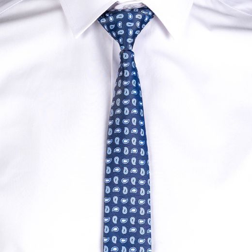 Corbata Con Nudo De Pala Estrecha Jacquard