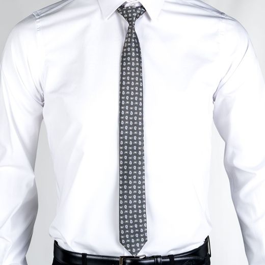 Corbata Con Nudo De Pala Estrecha Jacquard