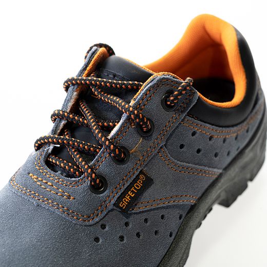 INCIO, zapato S1P de nobuck azul aireado