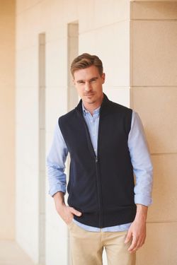 Pullover ohne Ärmel mit Reißverschluss für Herren