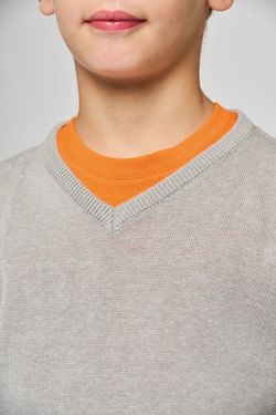 Kinder-Pullover mit V-Ausschnitt
