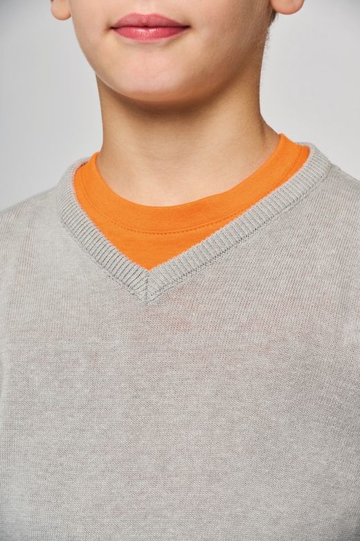 Kinder-Pullover mit V-Ausschnitt