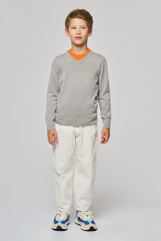 Kinder-Pullover mit V-Ausschnitt