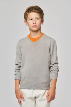 Kinder-Pullover mit V-Ausschnitt