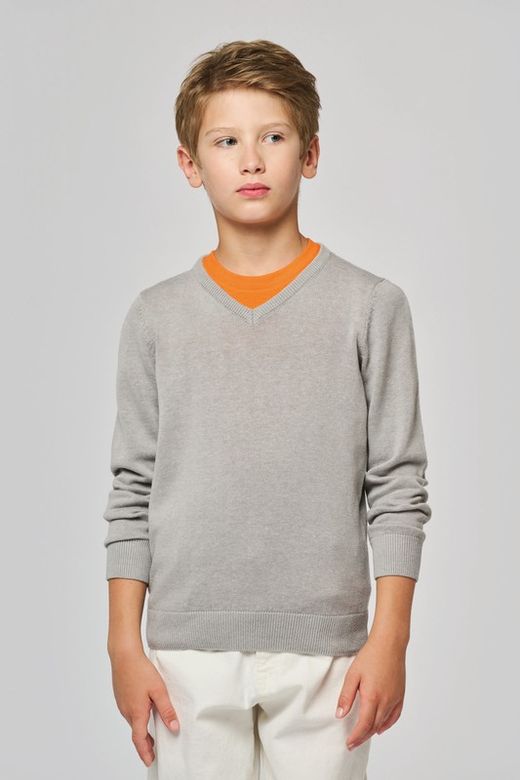 Kinder-Pullover mit V-Ausschnitt