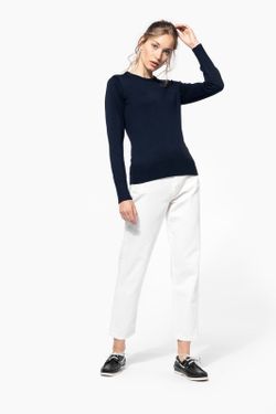 JERSEY CUELLO REDONDO MANGA LARGA MUJER