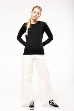 JERSEY CUELLO REDONDO MANGA LARGA MUJER
