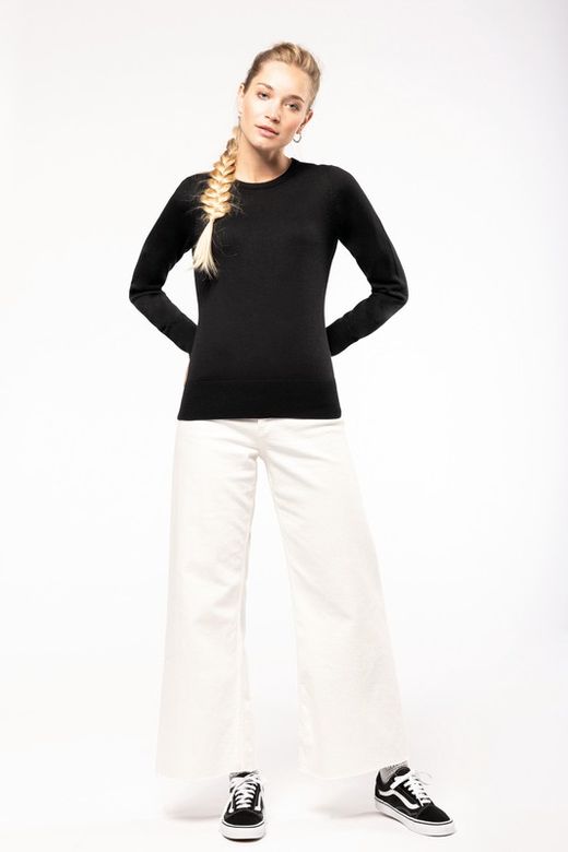 JERSEY CUELLO REDONDO MANGA LARGA MUJER