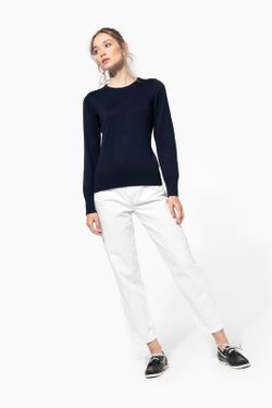 JERSEY CUELLO REDONDO MANGA LARGA MUJER