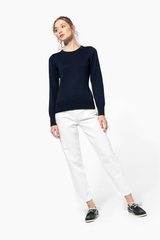 JERSEY CUELLO REDONDO MANGA LARGA MUJER