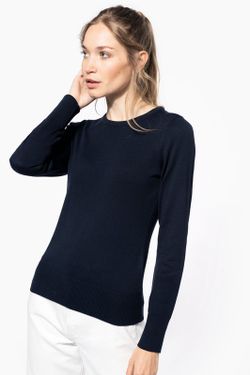 JERSEY CUELLO REDONDO MANGA LARGA MUJER