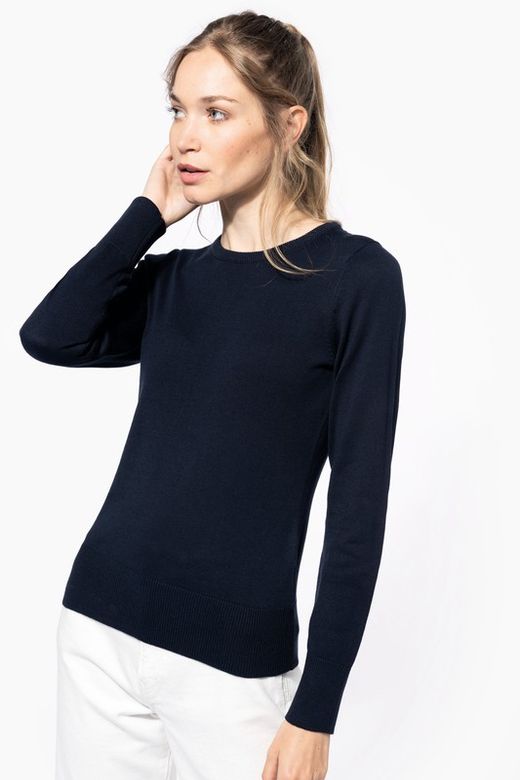 JERSEY CUELLO REDONDO MANGA LARGA MUJER