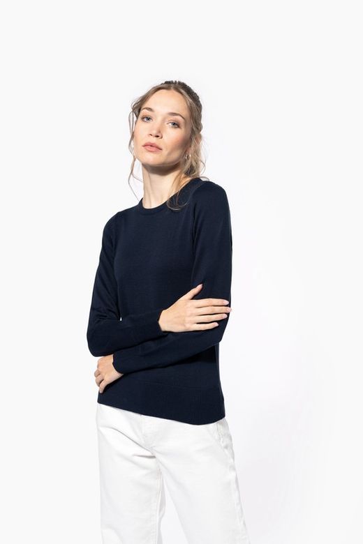 JERSEY CUELLO REDONDO MANGA LARGA MUJER