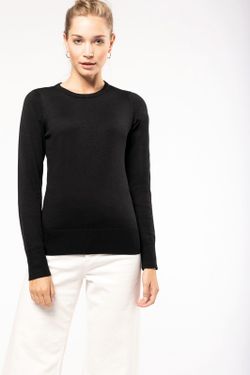 JERSEY CUELLO REDONDO MANGA LARGA MUJER