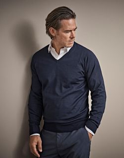 Jersey cuello V hombre