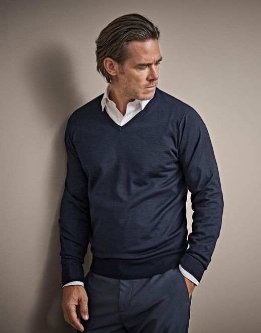 Jersey cuello V hombre
