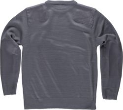 Pullover mit Rundhalsausschnitt und Schulter- und Ellbogenverstärkung Grau