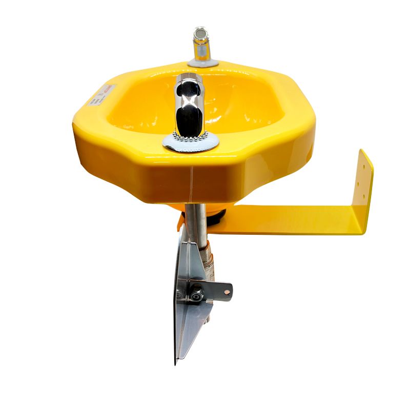 LAVAOJOS DE PVC A PARED, con tirador, color blanco-amarillo