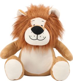 León de peluche con cremallera